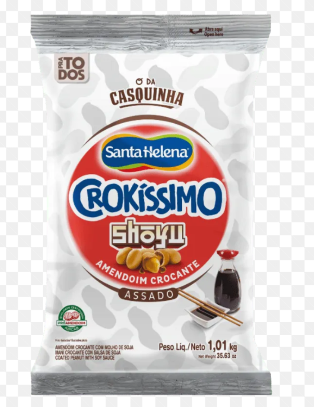 Crokissimo Snack de Carne de Amendoim com Sabor Alho 90g