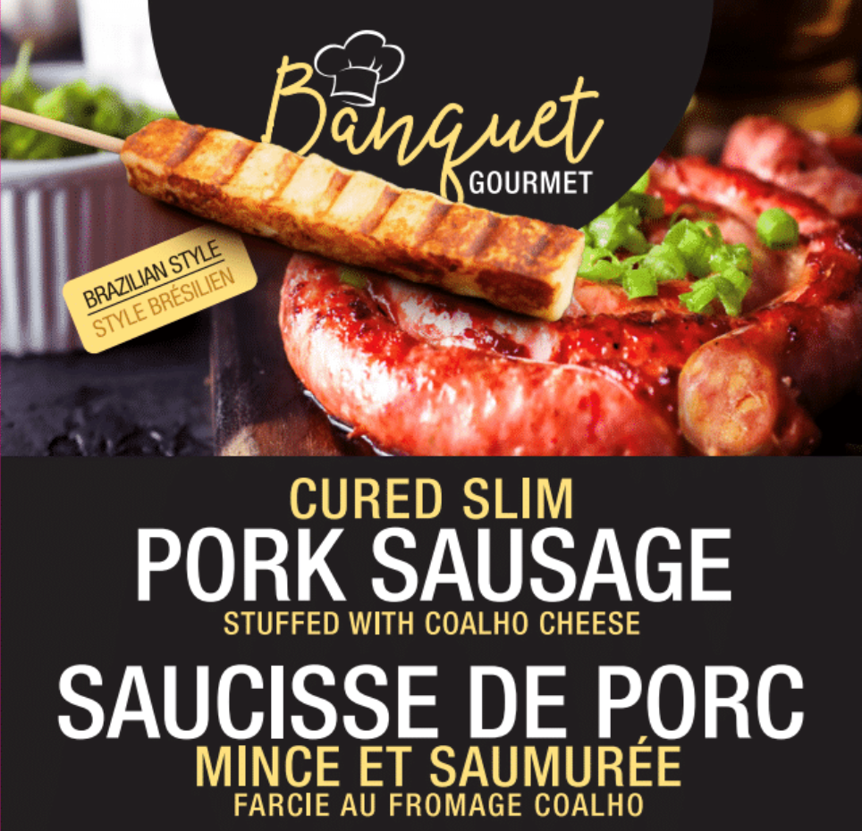 Banquet Brazil BBQ Pork Slim Sausage with Coalho Cheese
