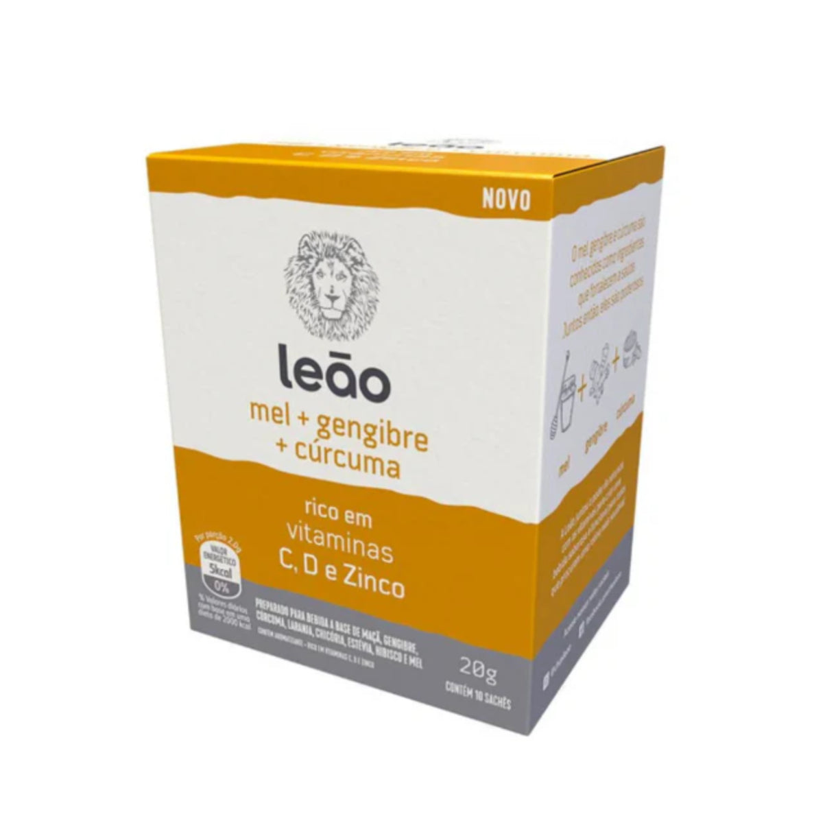 Miel Leao + Gingembre + Curcuma 20g