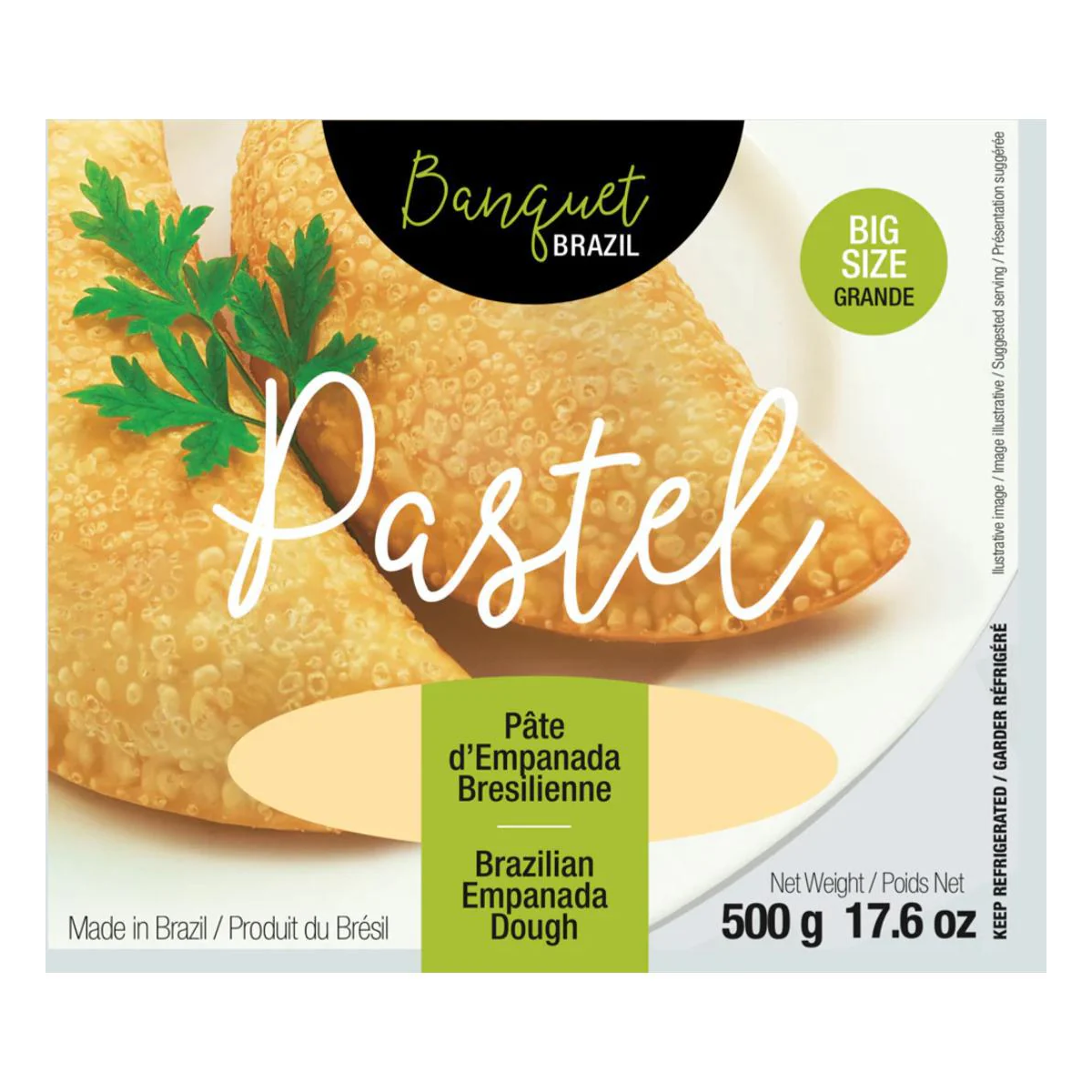 Pâte à empanadas/pastel gourmet pour banquet, grand format, 500 g
