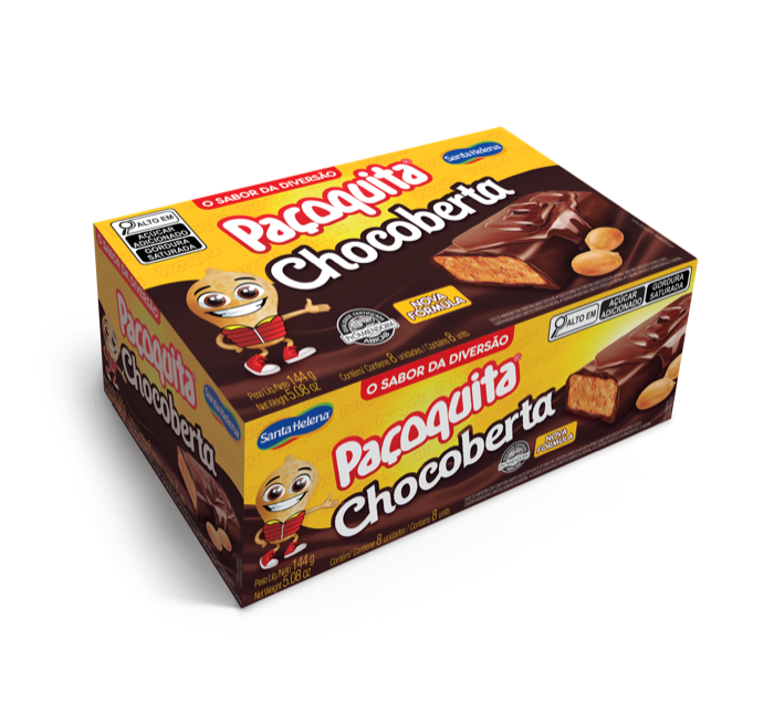 Paçoquita Chocoberta Chocolate-Covered Peanut Candy – 144g