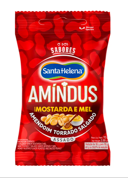 Amindus Roasted and Salted Peanuts Mustard and Honey 110g