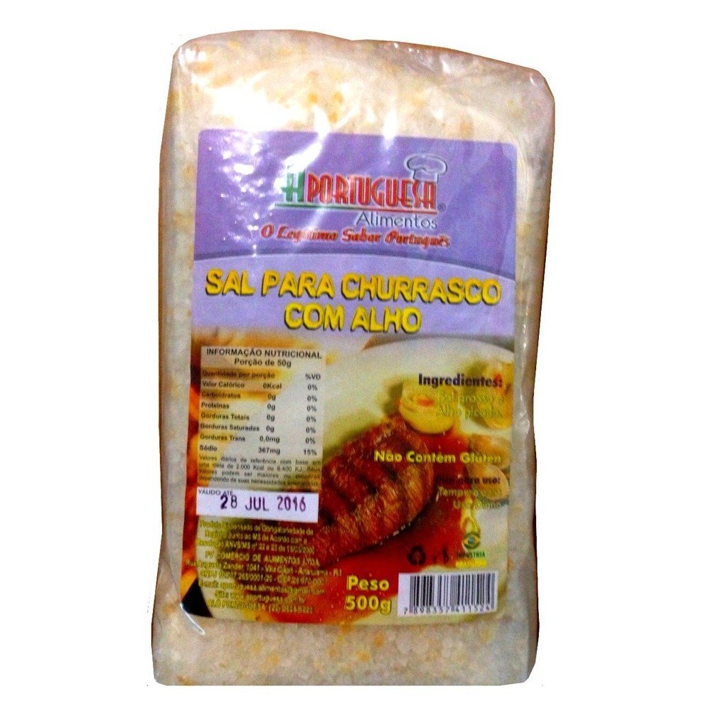 Aportuguesa Seasoned Salt Barbecue with Garlic 500g - Gofoodly