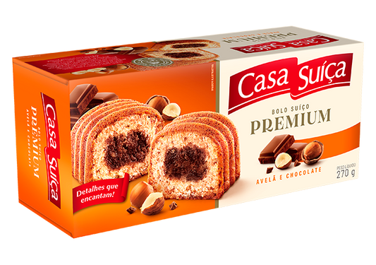 Premium Hazelnut and Chocolate Cake - Casa Suíça