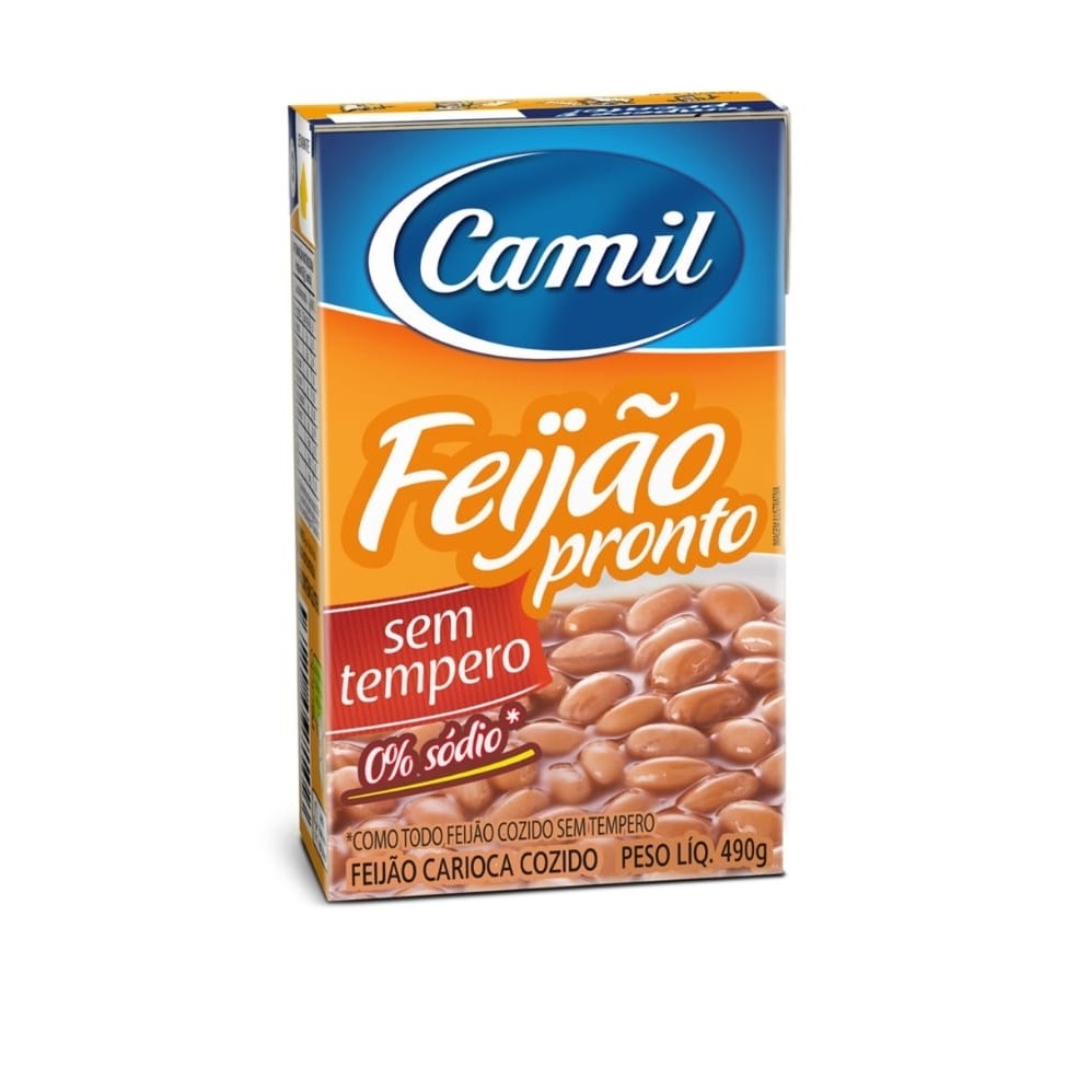 Camil Ready to eat Carioca Beans without Seasoning 490g - Gofoodly