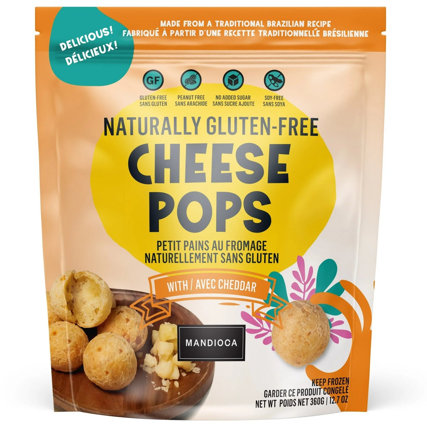 Mandioca Cheese Pops Cheddar 360g - Gofoodly