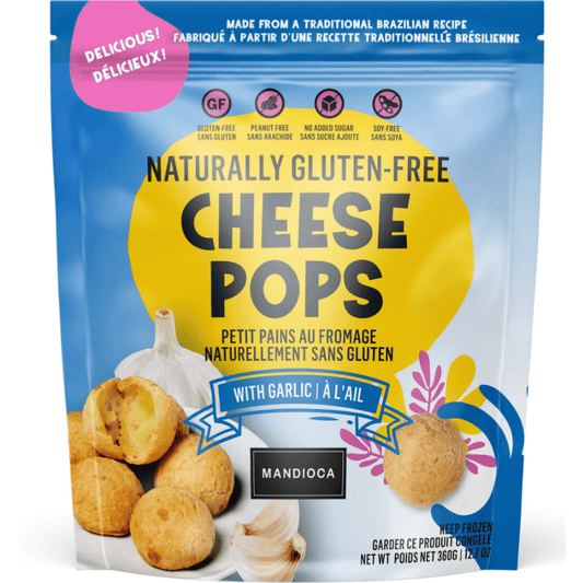 Mandioca Cheese Pops Garlic 360g - Gofoodly